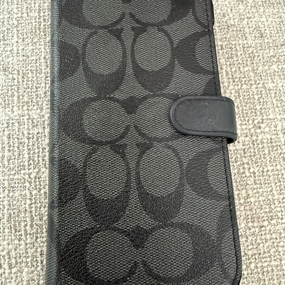 SOLD-Coach Signature Black Phone Case iPhone 15 ProMax